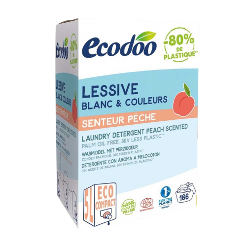 Ecodoo Koncentruotas skalbimo skystis ( 166 skalbimų ) su persikais ir apelsinais, 5L