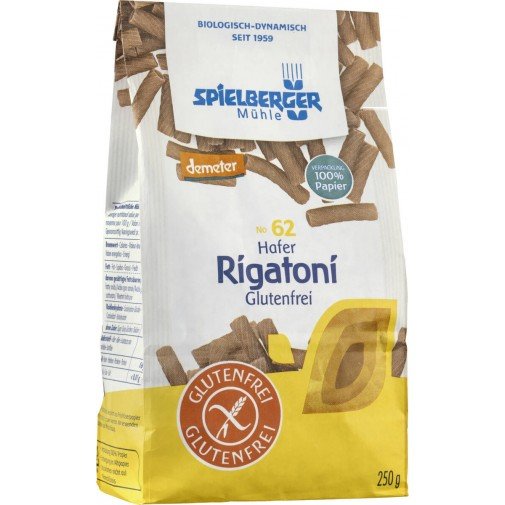 Spielberger biodinaminiai avižų makaronai "Rigatoni", be glitimo