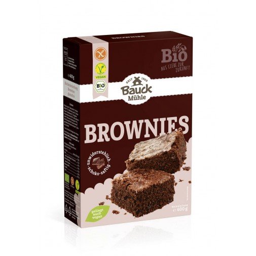 BauckHof ekologiškas ruošinys šokoladiniam pyragui "Brownies" be glitimo