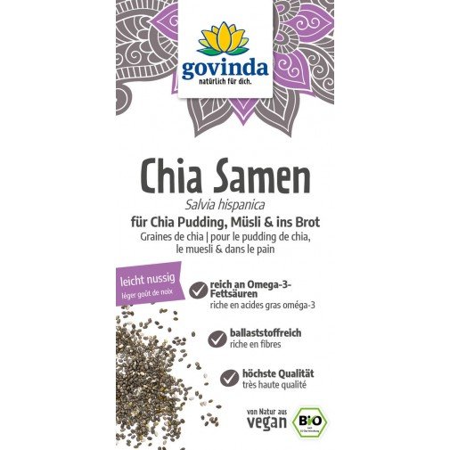 Govinda chia sėklos, ekologiškos 200g