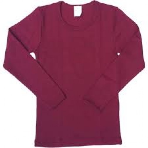 Hocosa ekologiški vilna/šilkas marškinėliai vyšniniai 140