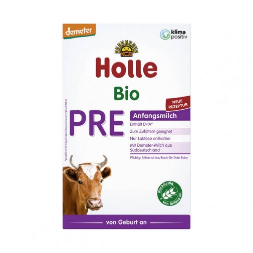 Holle  biodinaminis - ekologiškas pradinio maitinimo pieno mišinys PRE, kūdikiams nuo gimimo   400 g                             