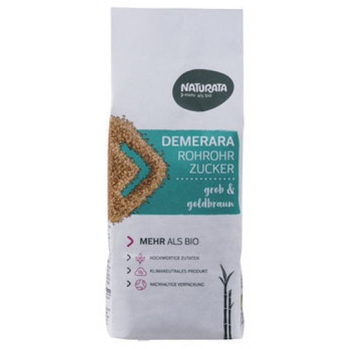 Naturata ekologiškas nerafinuotas rudasis cukranendrių cukrus "Demerara", 500 g