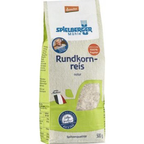 Spielberger biodinaminiai apvalūs rudieji ryžiai, 500g