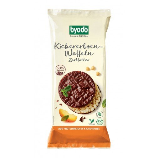 Byodo oūsti avinžirniai aplieti juodu šokoladu, ekologiškas 65g