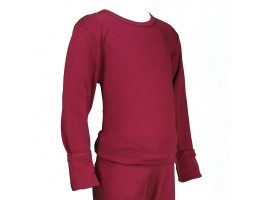 Hocosa ekologiški vilna/šilkas marškinėliai rubino raudona 140