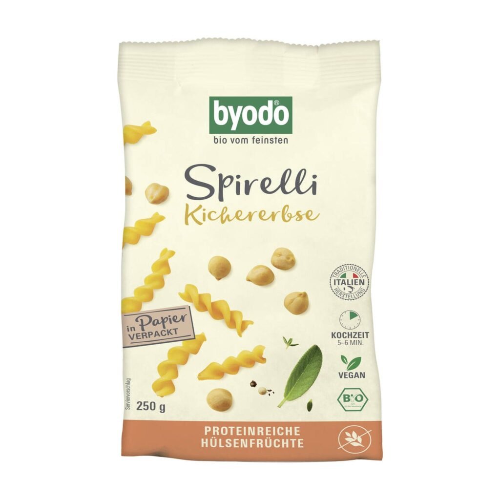 Byodo Avinžirnių makaronai „Sraigteliai“ 250 g