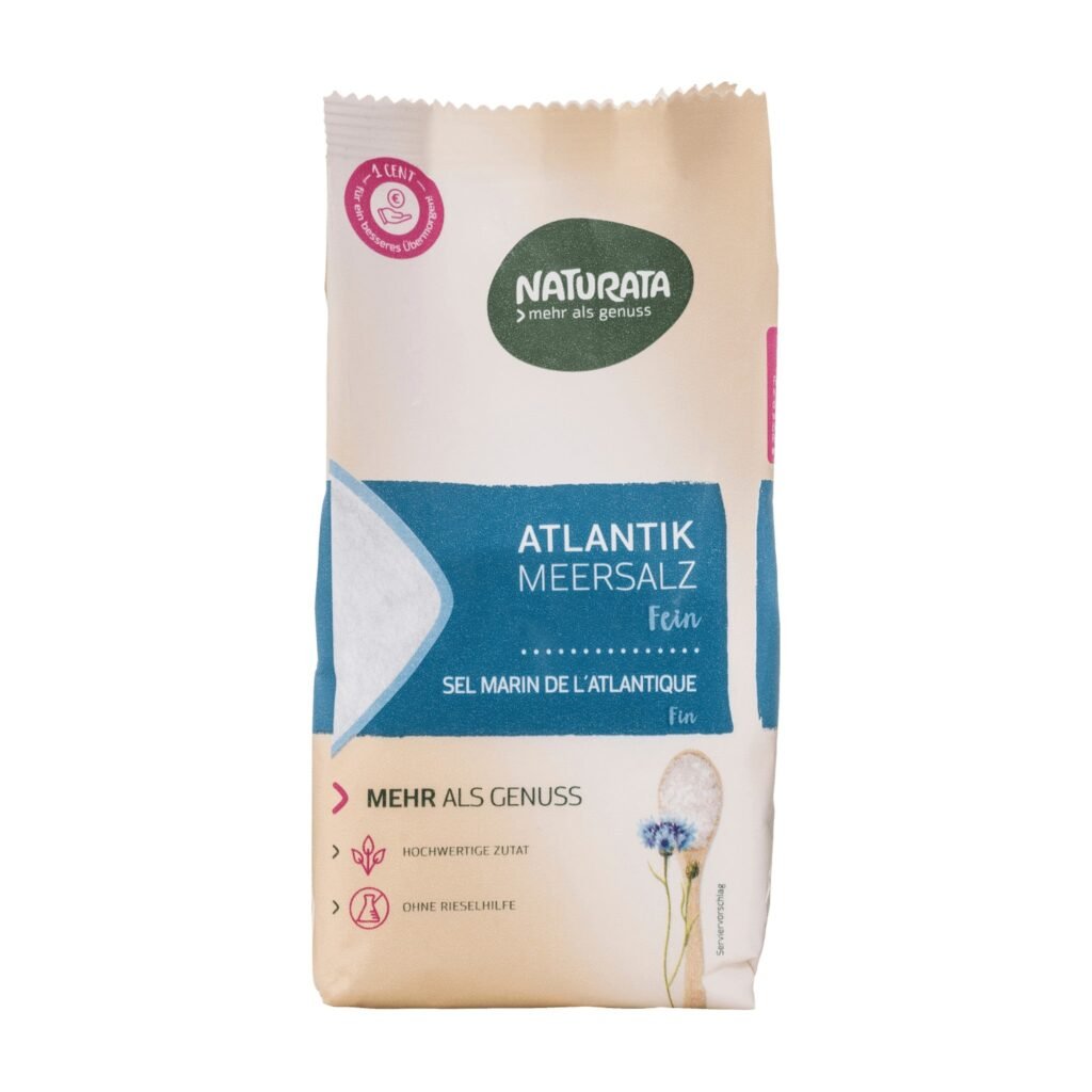 Naturata Atlanto jūros druska, smulki 500 g